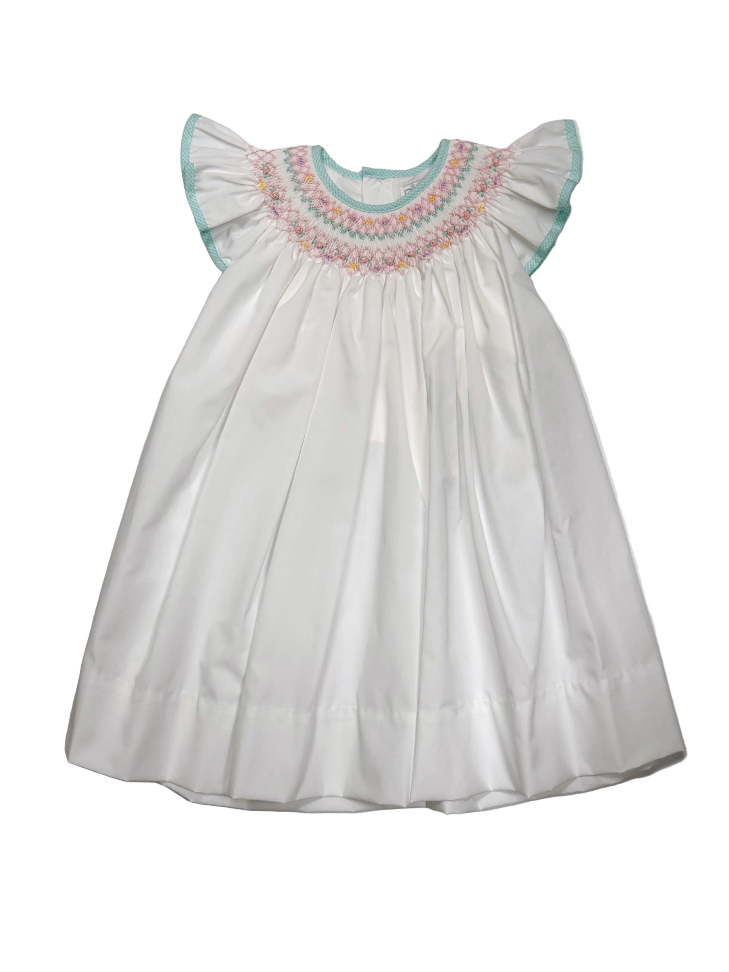 petit ami smocked dress Petit Ami Girl's Spring Smocked White Dress/Bloomer Set 12M