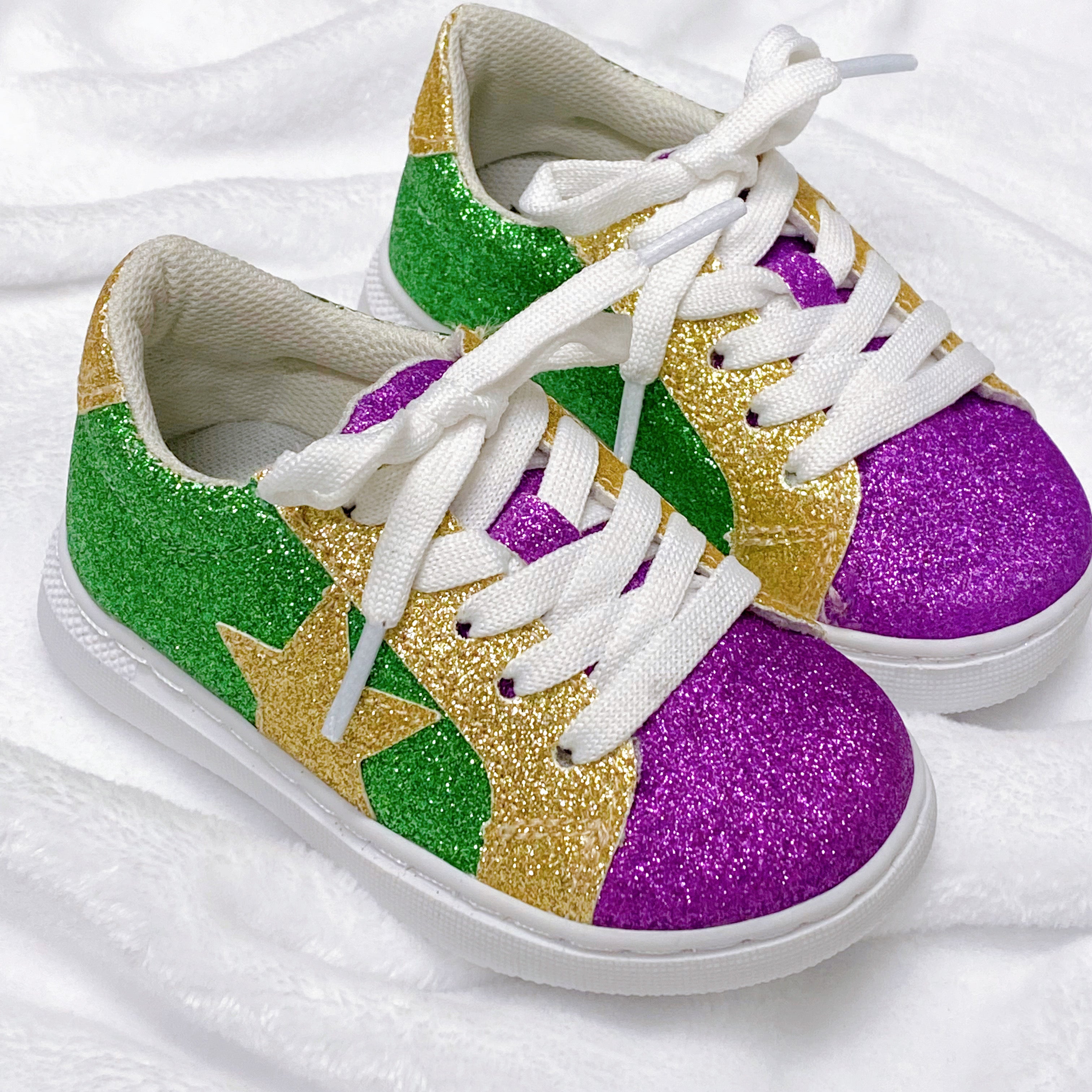 Mardi Gras Sparkle Sneakers