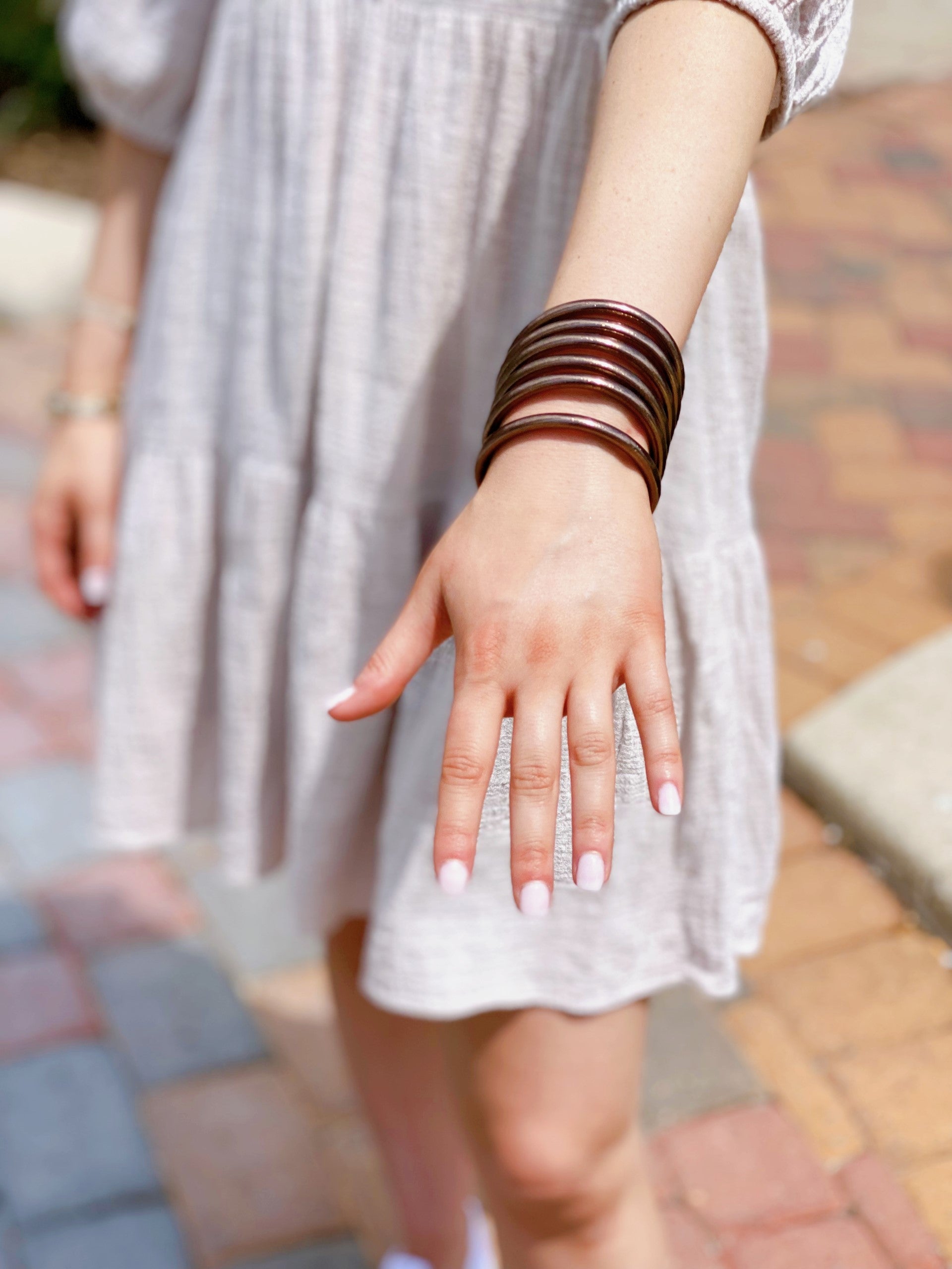 BuDhaGirl All Weather Bangles Meterorite