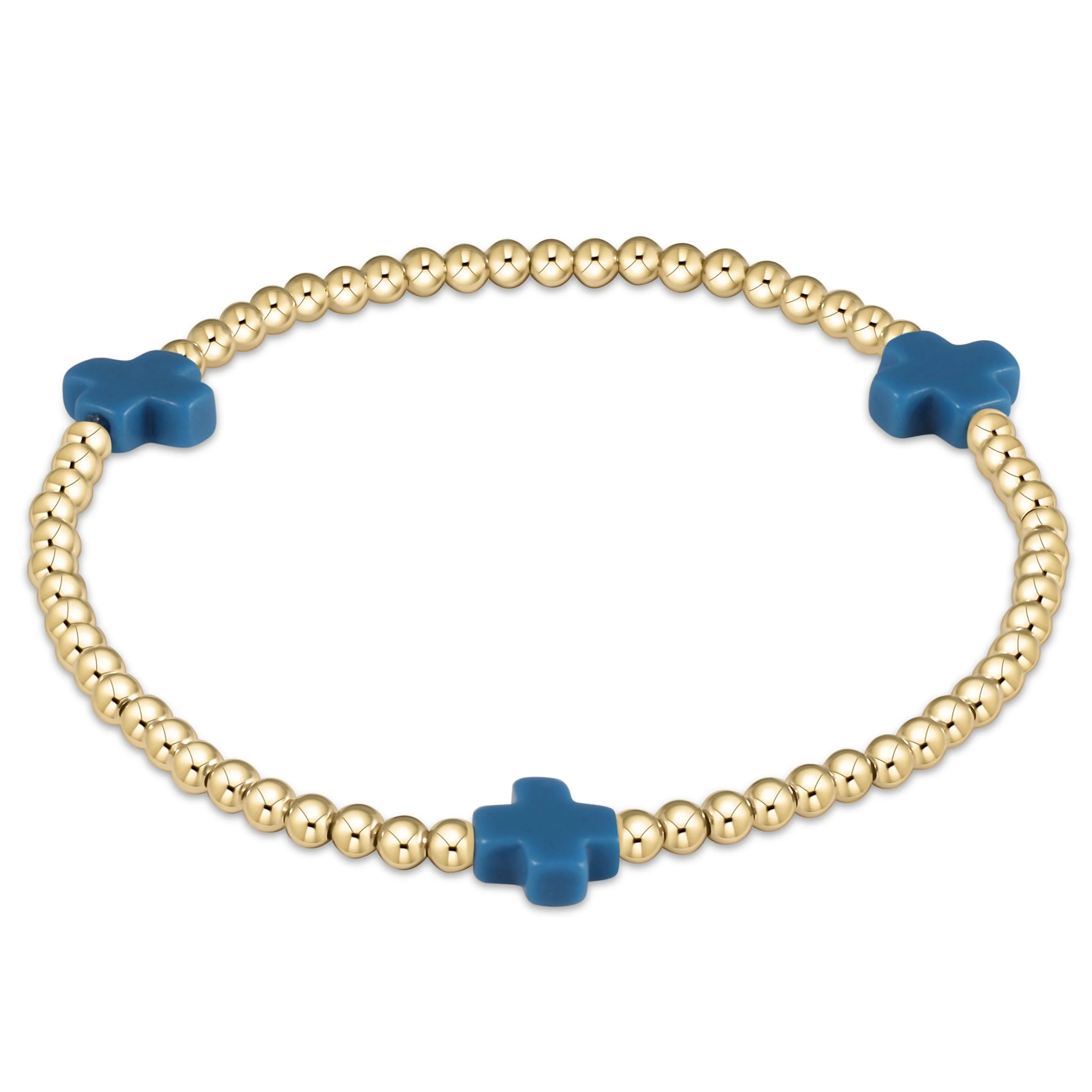 Gold Fill Cross Bead Bracelets
