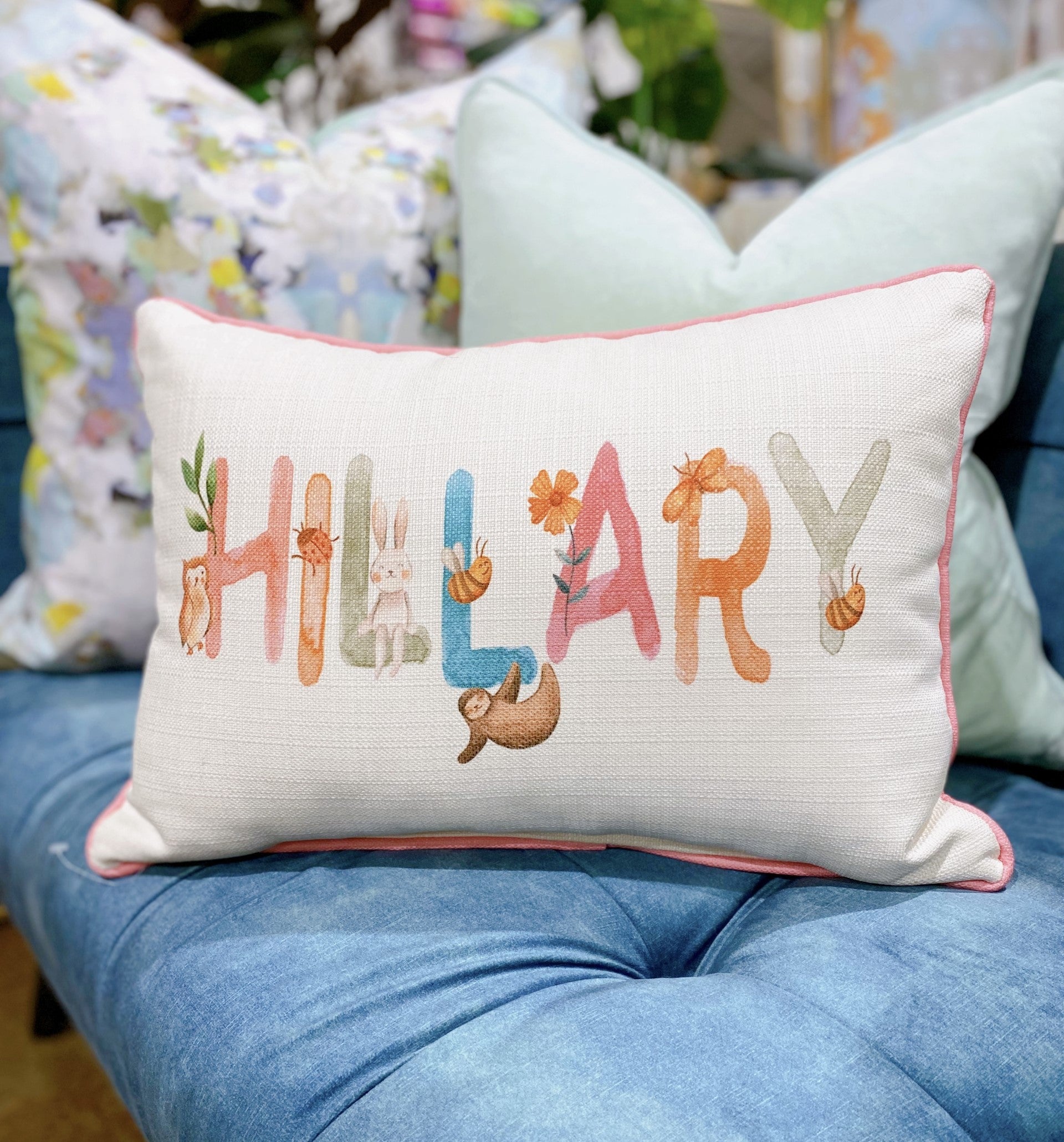 Baby Name Pillow Woodland Girl - Main Image