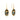 Capucine De Wulf Scarab Petite Drop Earrings - Blue Labradorite/Black Agate
