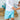 RuggedButts Boy Swim Trunks - Aqua Gingham