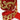 Decorative Ribbon - Red with Gold Sequin Scroll | 2.5"