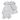 Girls White Wreath Accents Dress with Bonnet & Bloomers | Smocked | Christmas