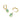 Kendra Scott Hallie Gold Huggie Earrings - Mint Green Watercolor Illusion