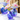 Vietri Hibiscus Large Vase - Cobalt Tortoiseshell