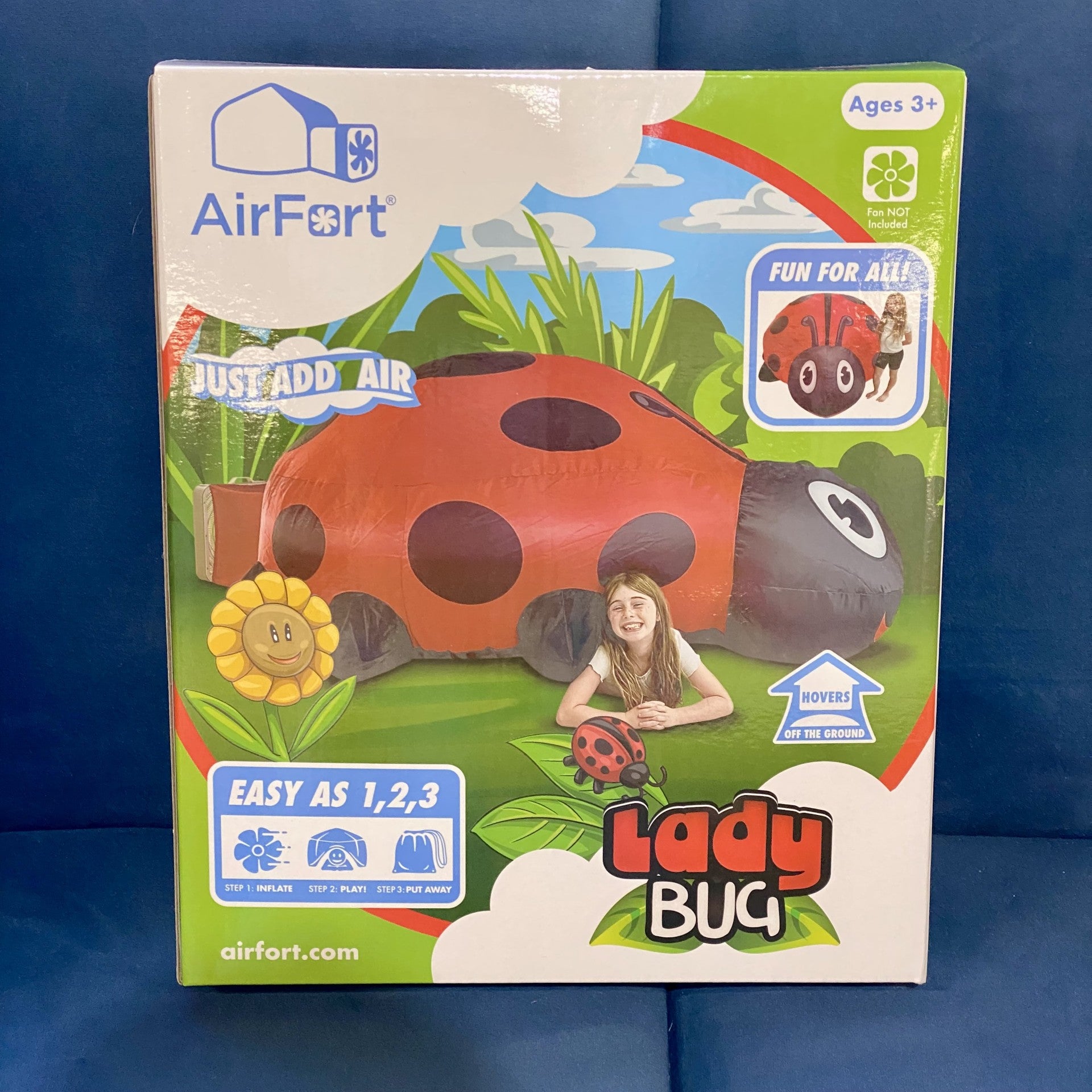 AirFort - Ladybug | Inflatable Fort for Kids | Sets Up in Seconds