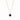 Julie Vos Fleur-de-Lis Solitaire Necklace - Iridescent Sapphire Blue