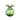Vietri Hibiscus Bud Vase - Dark Green