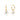 Capucine De Wulf Mermaid Garden Hoop Earrings with Flower Charm - Mother of Pearl