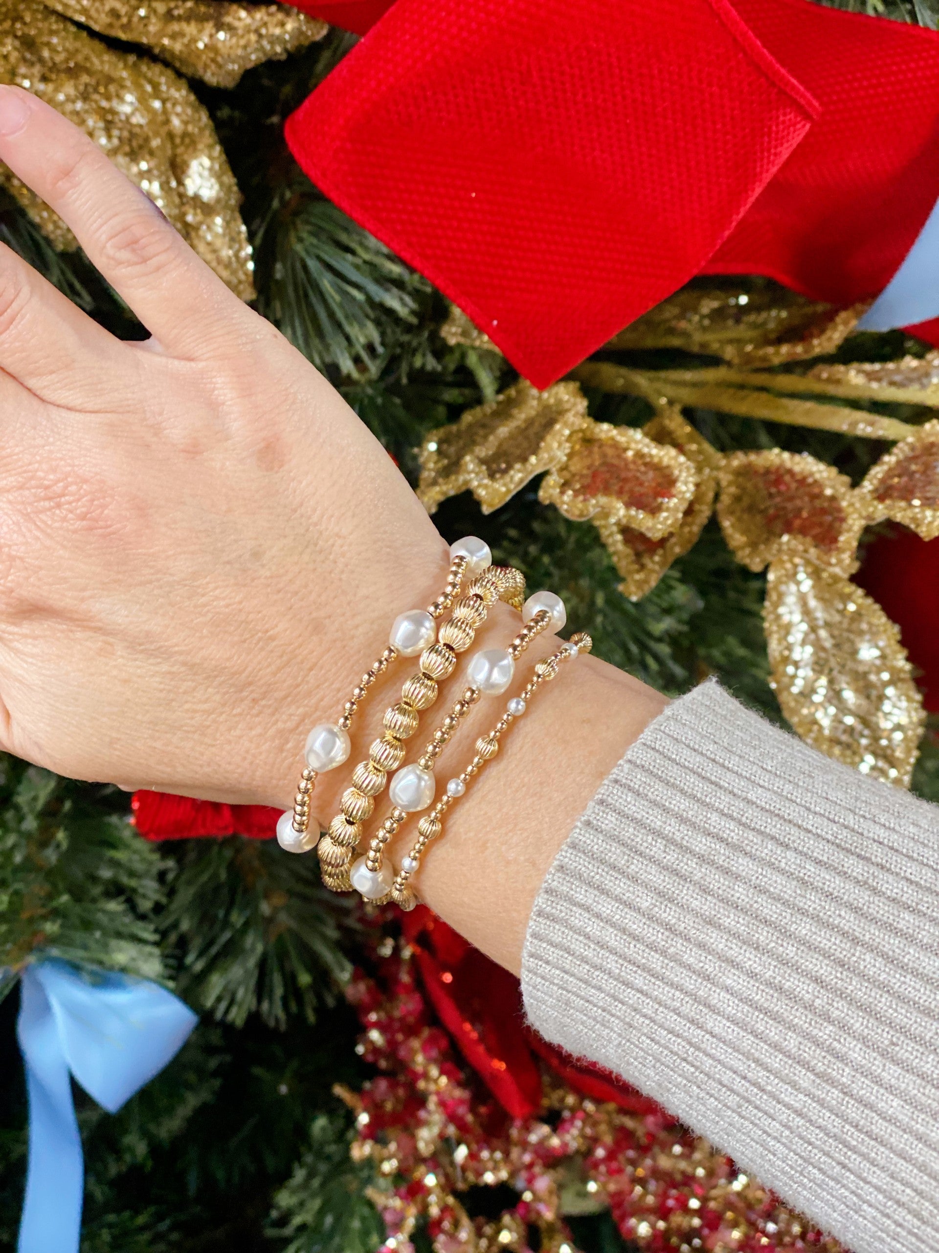 enewton Signature Admire Gold 3mm Bracelet Pearl Stacking Bracel