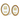 Gold Oval Laurel Wreath Frame