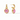 Julie Vos Rainbow Hoop & Charm Earrings - Iridescent Tourmaline Pink