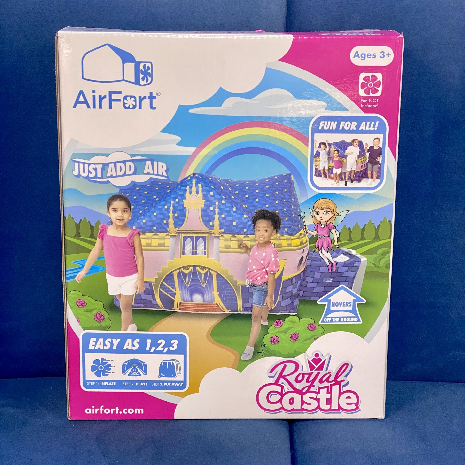 AirFort - Royal Castle | Inflatable Fort for Kids | Sets Up in Seconds