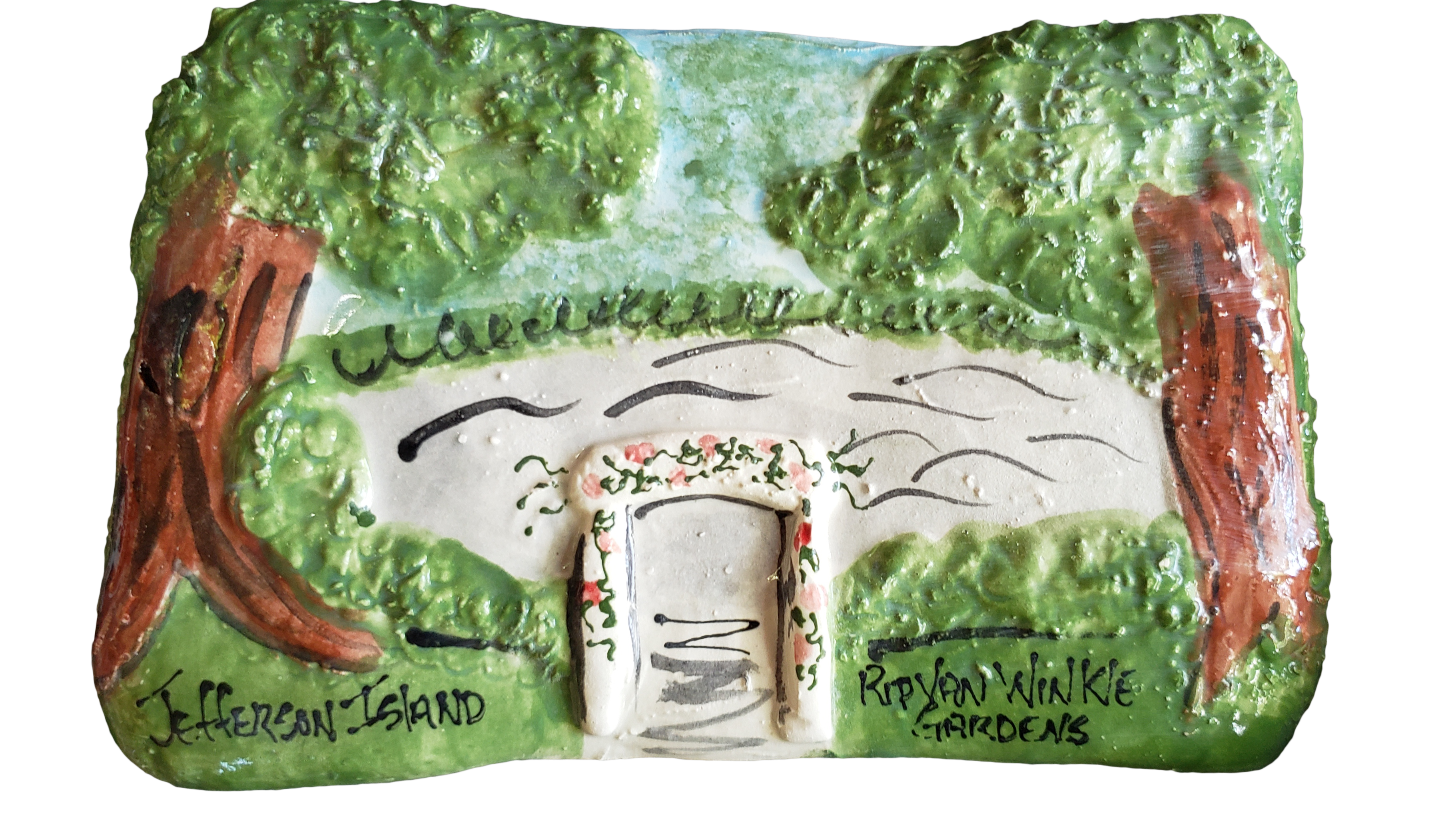 Ceramic Plaque - Rip Van Winkle Gardens Jefferson Island