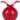 Vietri Hibiscus Medium Vase - Red